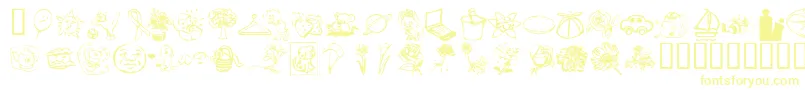 KrKatlingsFive-Schriftart – Gelbe Schriften