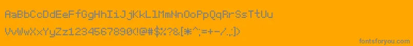 フォントSgk075 – オレンジの背景に灰色の文字