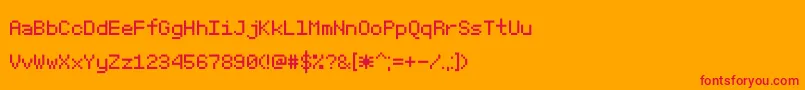 フォントSgk075 – オレンジの背景に赤い文字