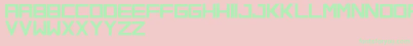 OrenaSoloMayusculas Font – Green Fonts on Pink Background