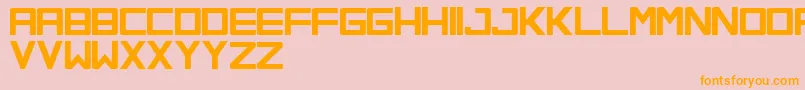 OrenaSoloMayusculas Font – Orange Fonts on Pink Background