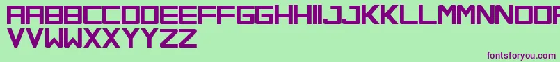 OrenaSoloMayusculas Font – Purple Fonts on Green Background