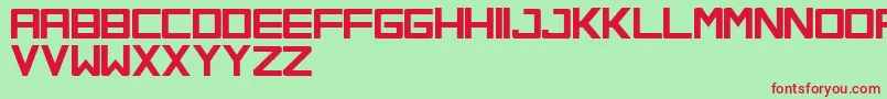 OrenaSoloMayusculas Font – Red Fonts on Green Background