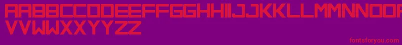 OrenaSoloMayusculas Font – Red Fonts on Purple Background