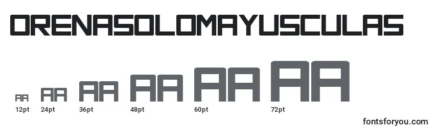 OrenaSoloMayusculas Font Sizes