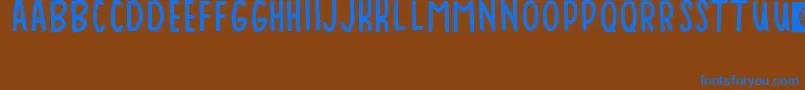 Шрифт Baduy – синие шрифты на коричневом фоне