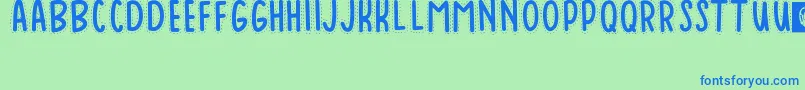 Шрифт Baduy – синие шрифты на зелёном фоне