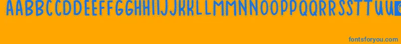 Baduy Font – Blue Fonts on Orange Background