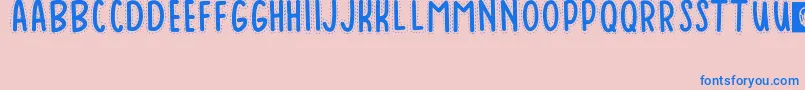 Шрифт Baduy – синие шрифты на розовом фоне