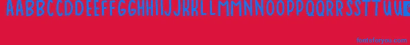 Baduy Font – Blue Fonts on Red Background