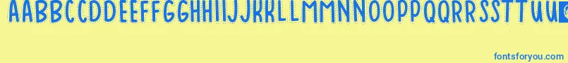 Шрифт Baduy – синие шрифты на жёлтом фоне