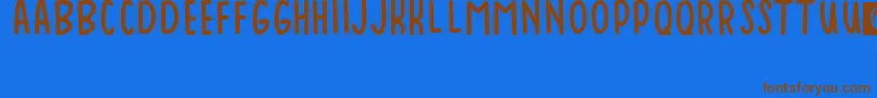Baduy Font – Brown Fonts on Blue Background
