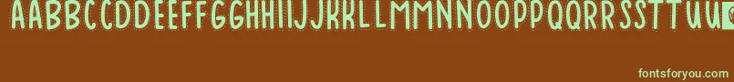 Baduy Font – Green Fonts on Brown Background