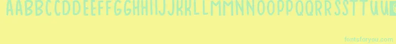 Baduy Font – Green Fonts on Yellow Background