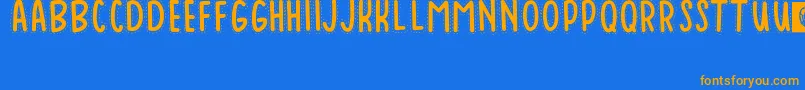 Baduy Font – Orange Fonts on Blue Background