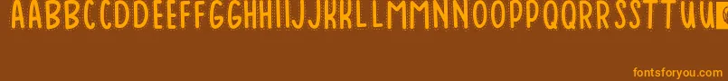 Baduy Font – Orange Fonts on Brown Background