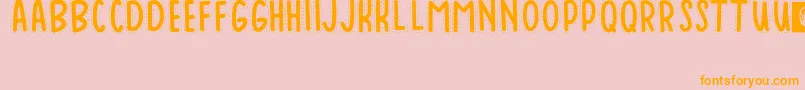 Baduy-Schriftart – Orangefarbene Schriften auf rosa Hintergrund