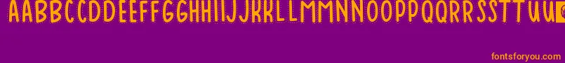 Baduy Font – Orange Fonts on Purple Background