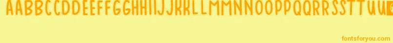 Baduy Font – Orange Fonts on Yellow Background
