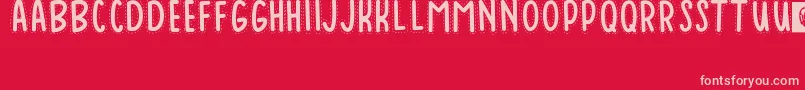 Baduy Font – Pink Fonts on Red Background