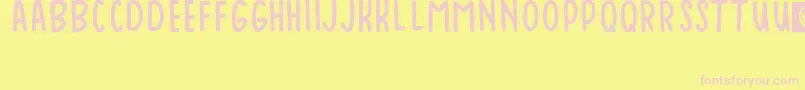 Baduy Font – Pink Fonts on Yellow Background
