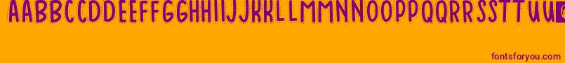 Baduy Font – Purple Fonts on Orange Background