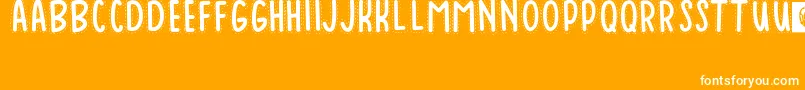 Шрифт Baduy – белые шрифты на оранжевом фоне