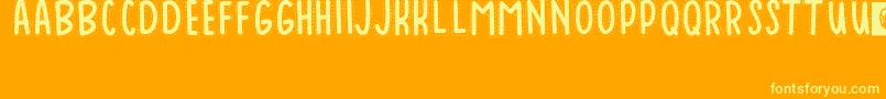Baduy Font – Yellow Fonts on Orange Background