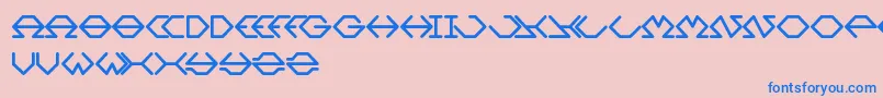 Inside Font – Blue Fonts on Pink Background