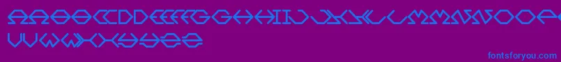 Inside Font – Blue Fonts on Purple Background