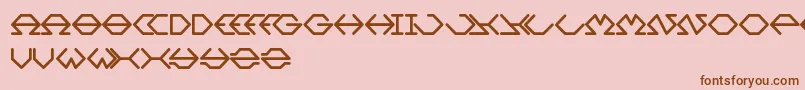 Inside Font – Brown Fonts on Pink Background