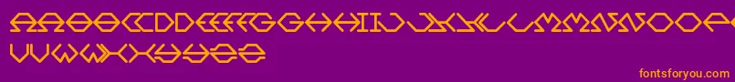 Inside Font – Orange Fonts on Purple Background