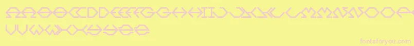 Inside Font – Pink Fonts on Yellow Background