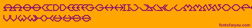 Inside Font – Purple Fonts on Orange Background