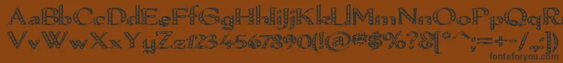 Pamelor Font – Black Fonts on Brown Background