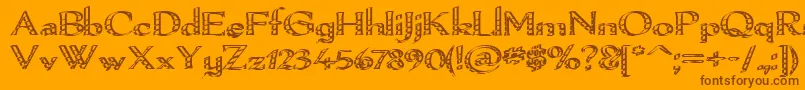 Pamelor Font – Brown Fonts on Orange Background