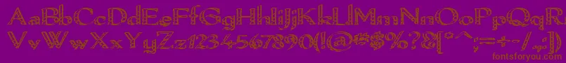 Pamelor Font – Brown Fonts on Purple Background