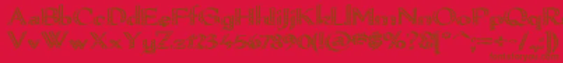 Pamelor Font – Brown Fonts on Red Background