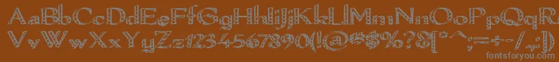 Pamelor Font – Gray Fonts on Brown Background