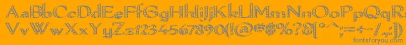 Pamelor Font – Gray Fonts on Orange Background