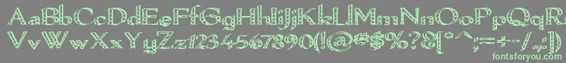 Pamelor Font – Green Fonts on Gray Background