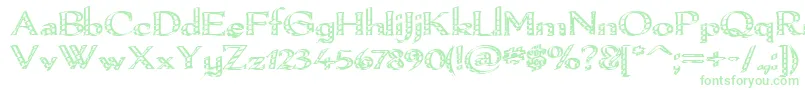 Pamelor Font – Green Fonts on White Background