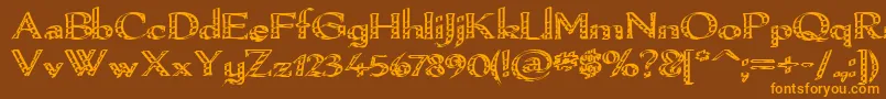 Pamelor Font – Orange Fonts on Brown Background