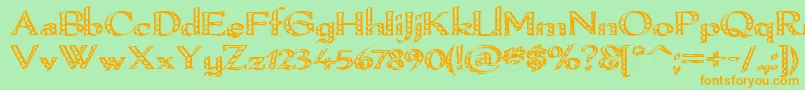 Pamelor Font – Orange Fonts on Green Background