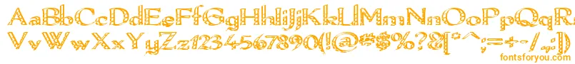 Pamelor Font – Orange Fonts on White Background