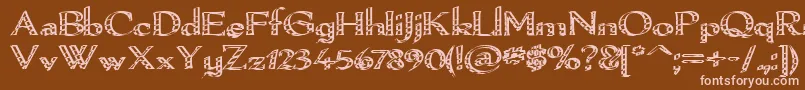 Pamelor Font – Pink Fonts on Brown Background