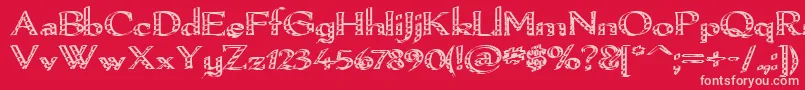 Pamelor Font – Pink Fonts on Red Background