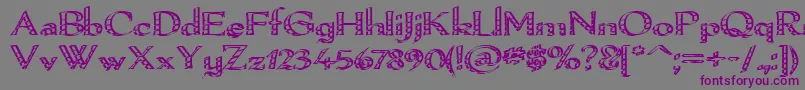 Pamelor Font – Purple Fonts on Gray Background