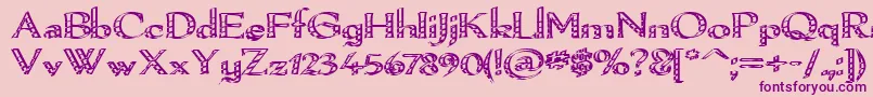 Pamelor Font – Purple Fonts on Pink Background