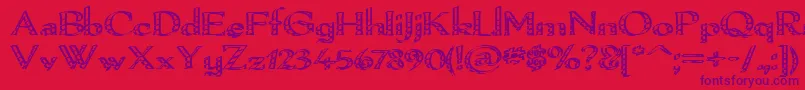 Pamelor Font – Purple Fonts on Red Background
